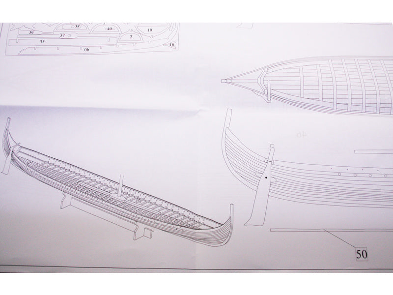 Dušek Vikingská prodloužená loď 1060 1:35 kit