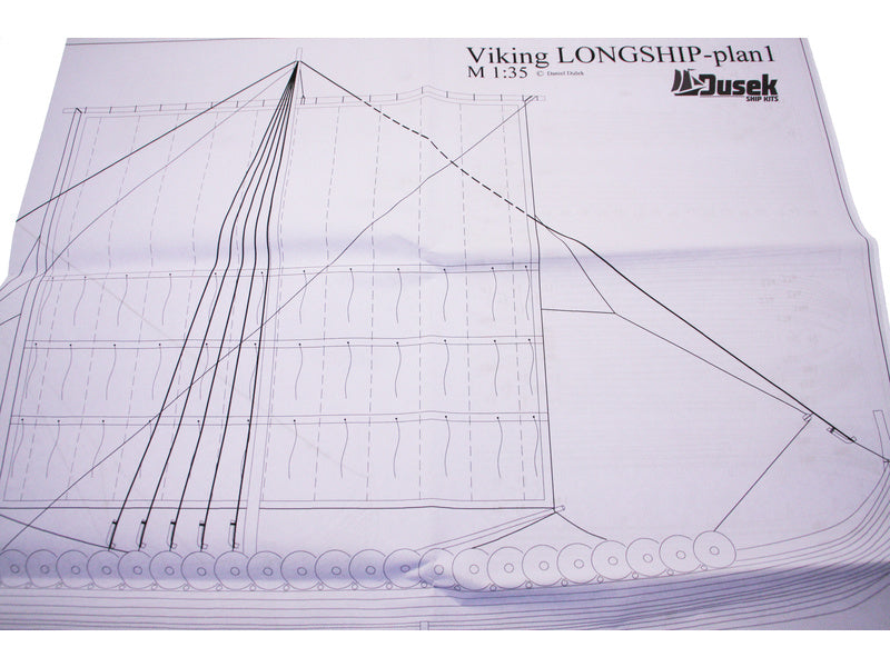 Dušek Vikingská prodloužená loď 1060 1:35 kit