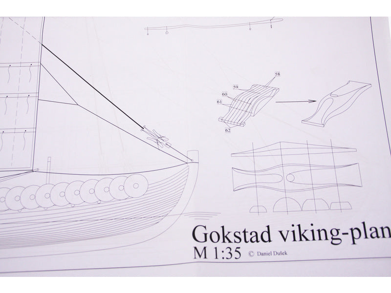Dušek Vikingská loď Gokstad 1:35 kit