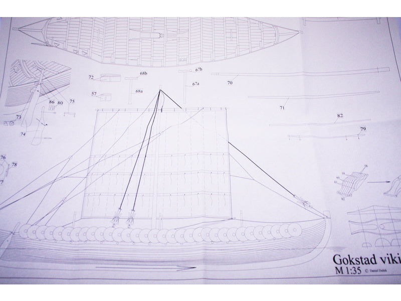 Dušek Vikingská loď Gokstad 1:35 kit