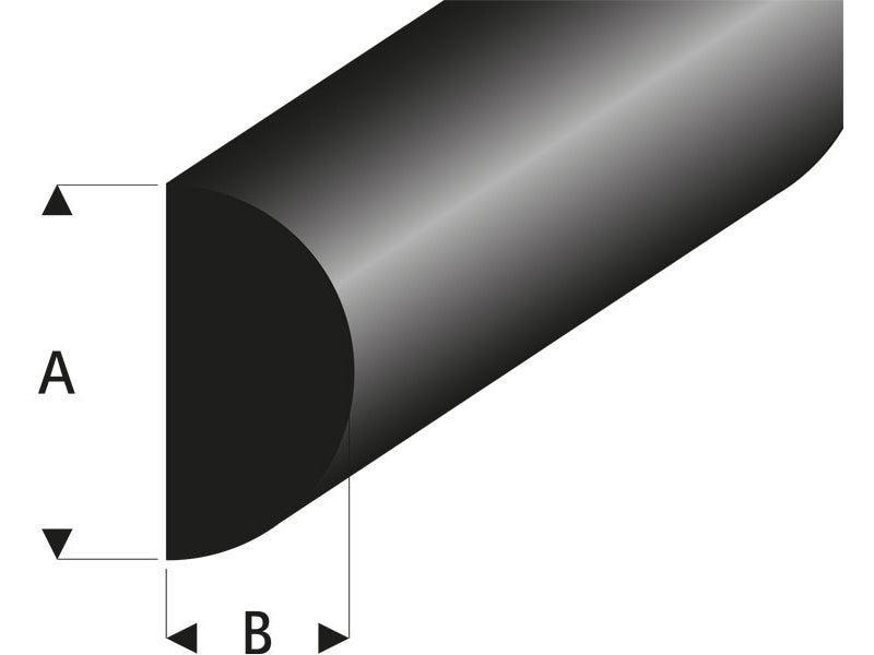 Raboesch profil gumový půlkruh 4.2x8mm 2m