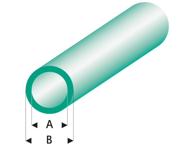 Raboesch profil ASA trubka transparentní zelená 3x4x330mm (5)