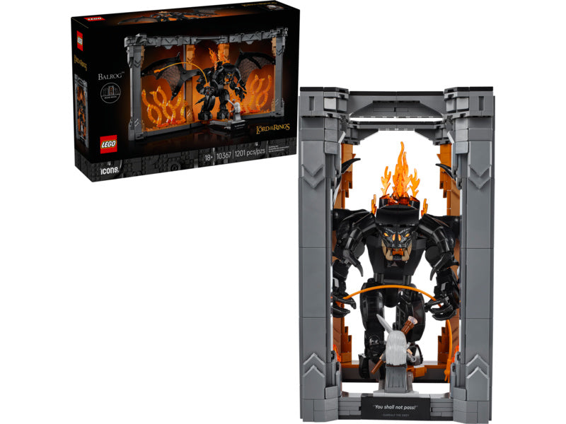 LEGO Icons - Knižní zarážka: Pán prstenů – Balrog™