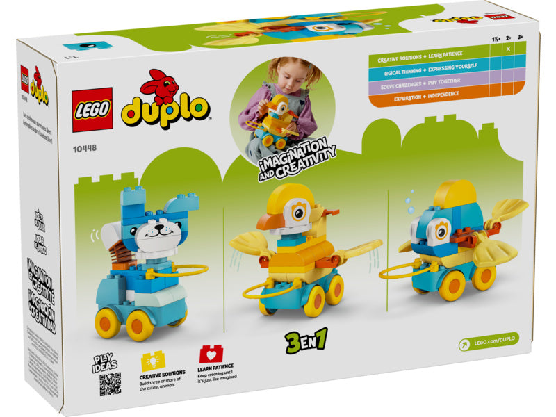 LEGO DUPLO - 3 v 1: Zvířátka na kolečkách