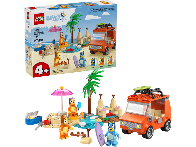 LEGO Bluey - Bluey a rodinný výlet autem na pláž
