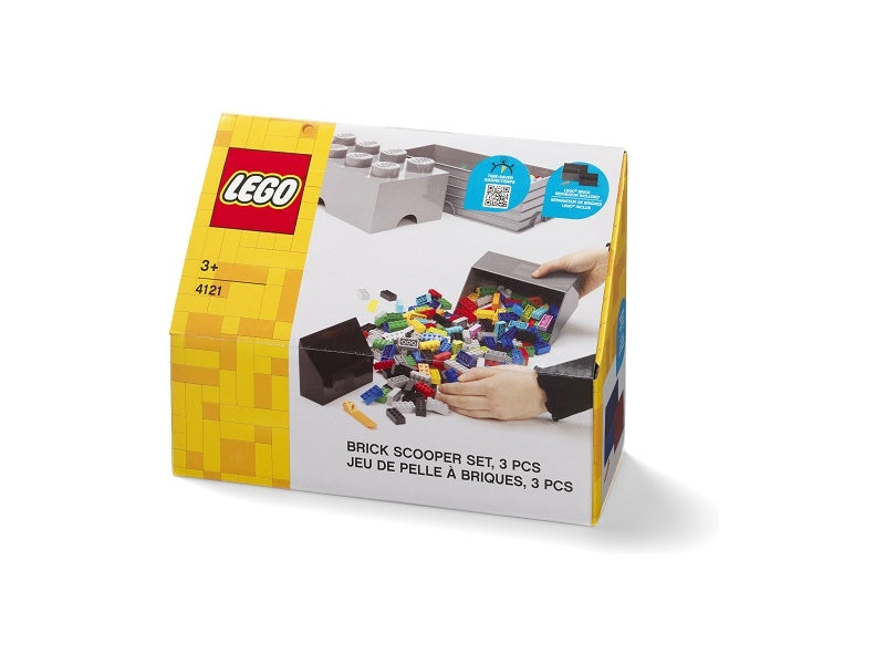 LEGO naběrač na kostičky šedá/černá, set 2ks