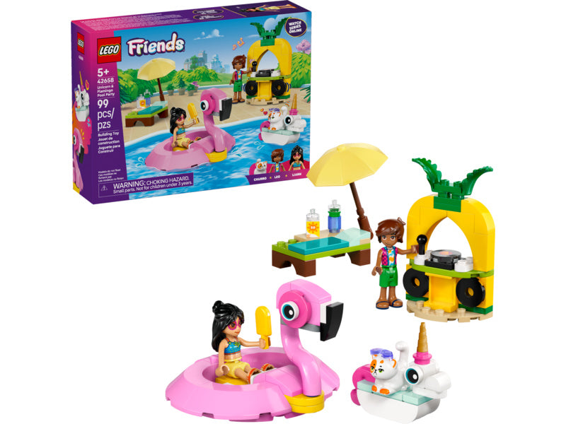 LEGO Friends - Zábava u bazénu s jednorožcem a plameňákem
