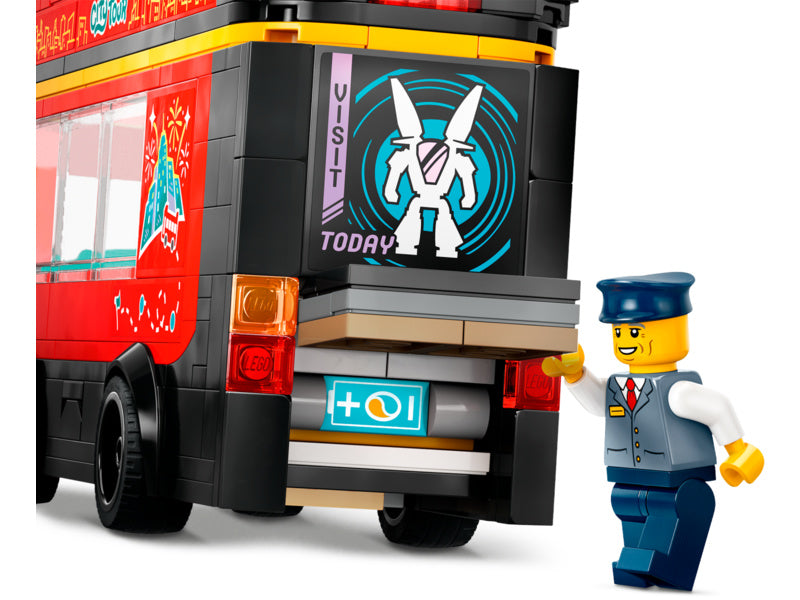 LEGO City - Červený dvoupodlažní vyhlídkový autobus