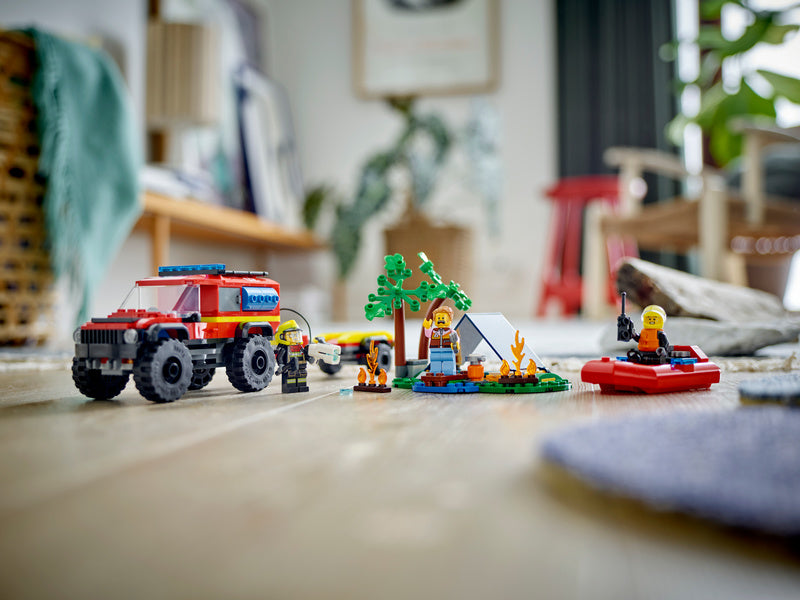 LEGO City - Hasičský vůz 4x4 a záchranný člun