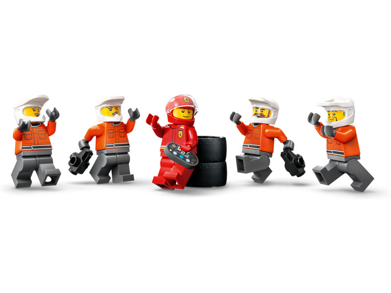 LEGO City - Zastávka v boxech F1 a personál s vozem Ferrari