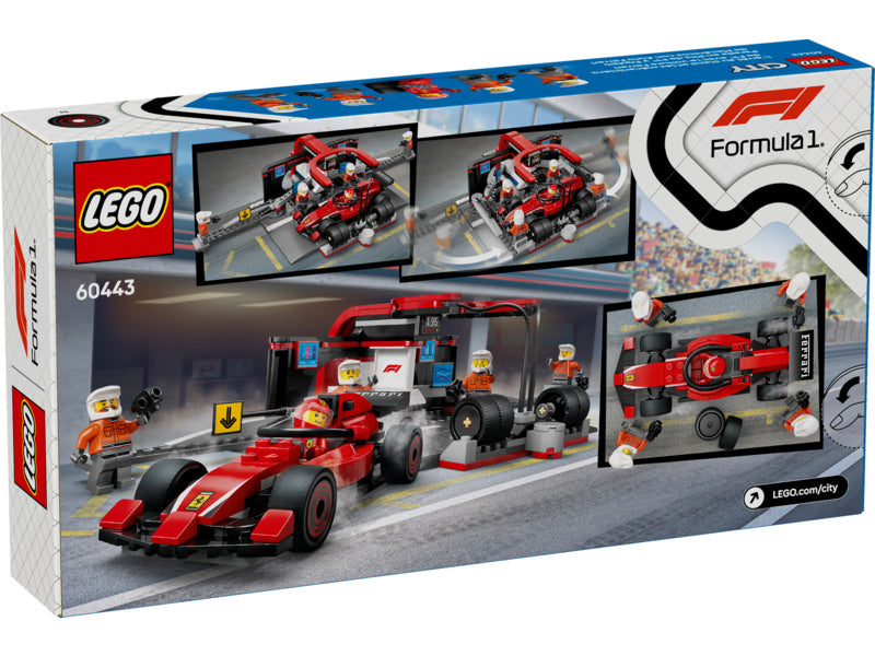 LEGO City - Zastávka v boxech F1 a personál s vozem Ferrari