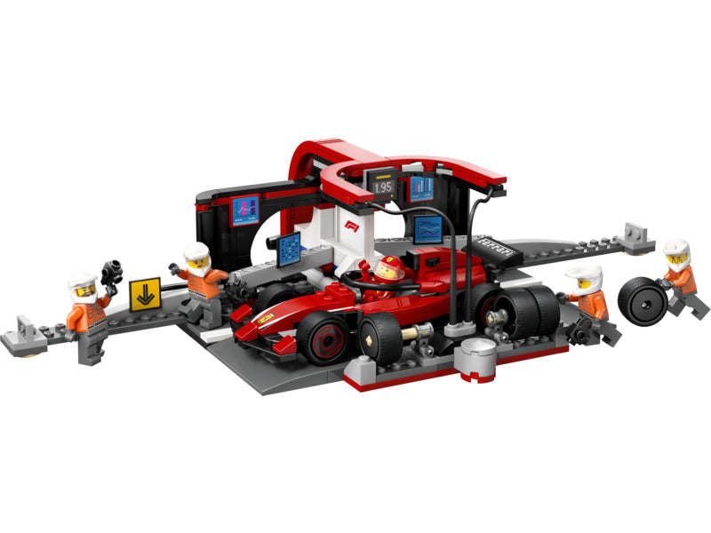 LEGO City - Zastávka v boxech F1 a personál s vozem Ferrari