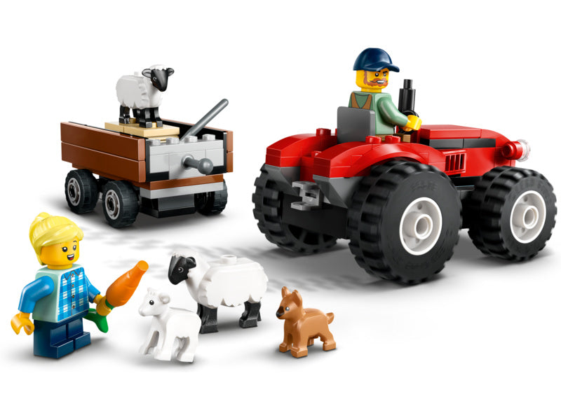 LEGO City - Červený traktor s přívěsem a ovcemi