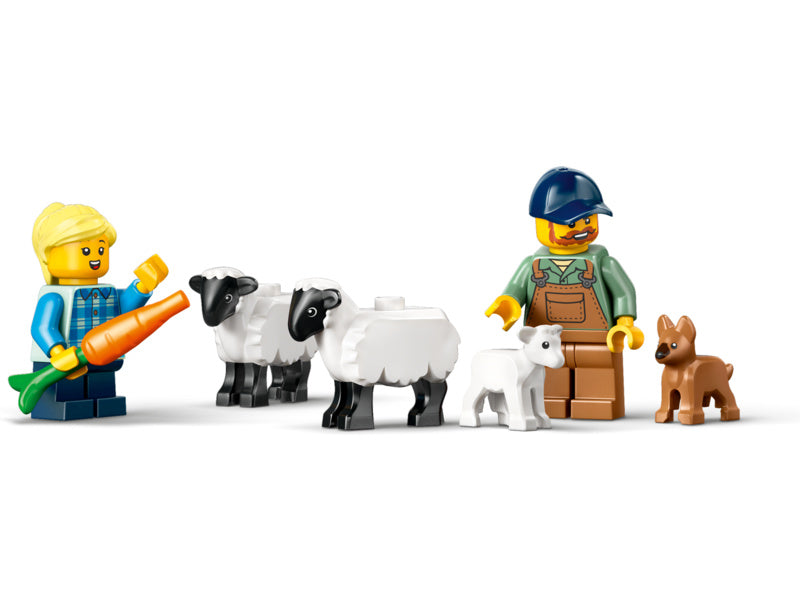 LEGO City - Červený traktor s přívěsem a ovcemi