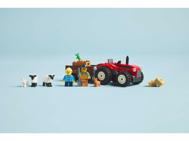 LEGO City - Červený traktor s přívěsem a ovcemi