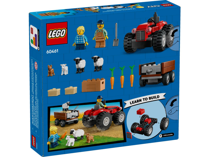 LEGO City - Červený traktor s přívěsem a ovcemi