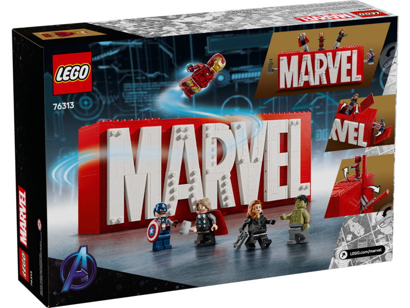 LEGO Marvel - Logo MARVEL a minifigurky
