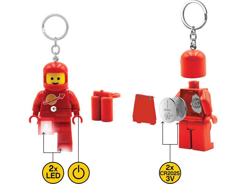 LEGO svítící klíčenka - Kosmonaut červený