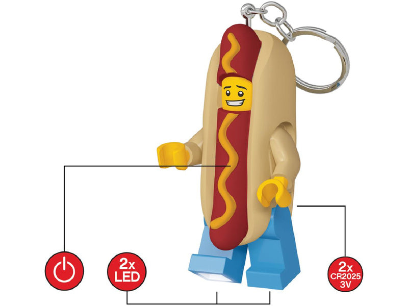 LEGO svítící klíčenka - Hot Dog