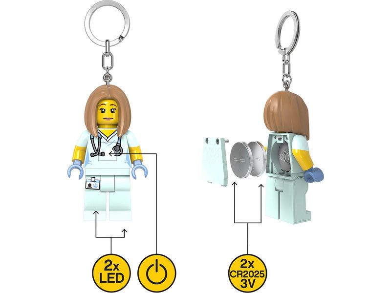LEGO svítící klíčenka - Zdravotní sestra