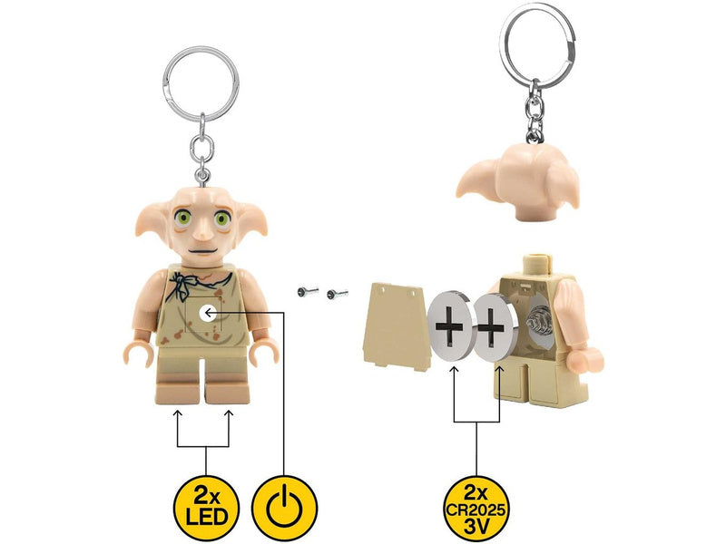 LEGO svítící klíčenka - Harry Potter Dobby