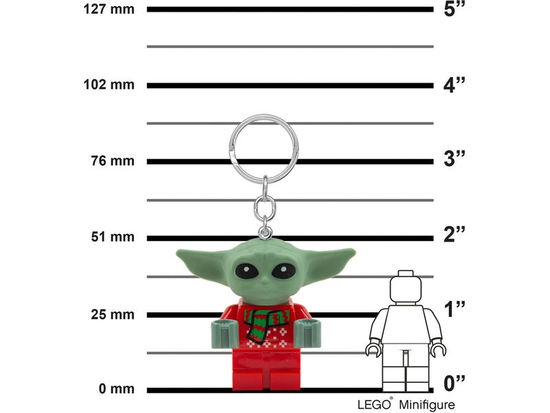 LEGO svítící klíčenka - Star Wars Baby Yoda ve svetru