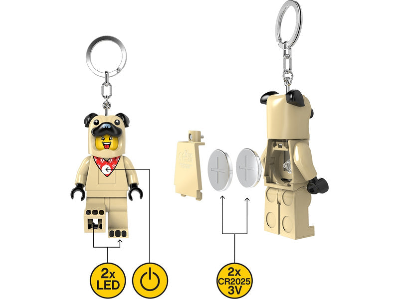 LEGO svítící klíčenka - Mopsík