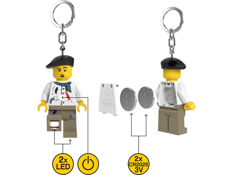 LEGO svítící klíčenka - Malíř
