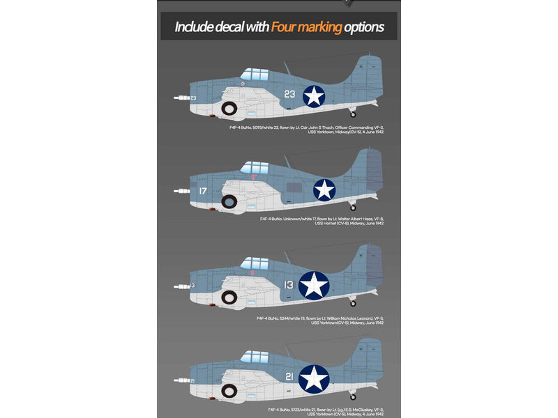 Academy USN F4F-4 Wildcat Battle of Midway (1:48)