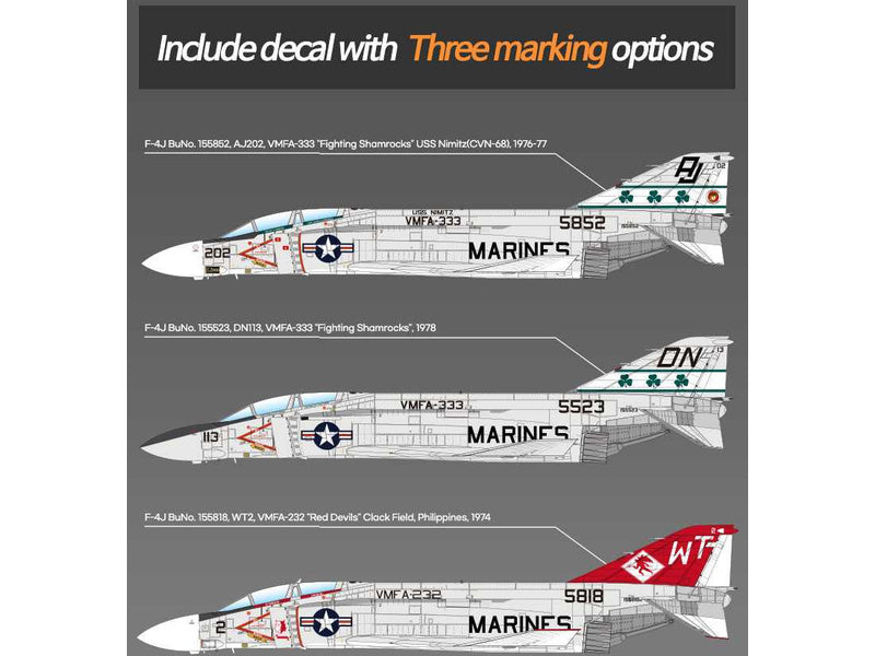 Academy USMC F-4J Phantom II VMFA-333 Fighting Shamrocks (1:48)