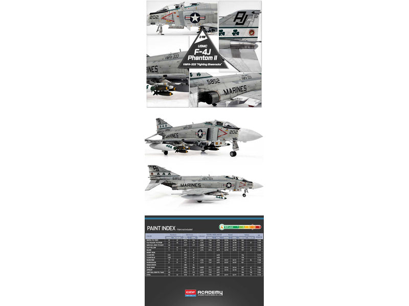 Academy USMC F-4J Phantom II VMFA-333 Fighting Shamrocks (1:48)