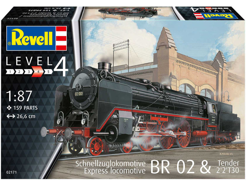 Revell lokomotiva BR 02 s tendrem 2'2'T30 (1:87)