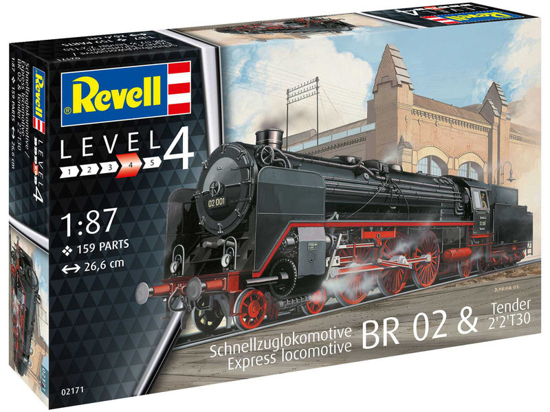 Revell lokomotiva BR 02 s tendrem 2'2'T30 (1:87)