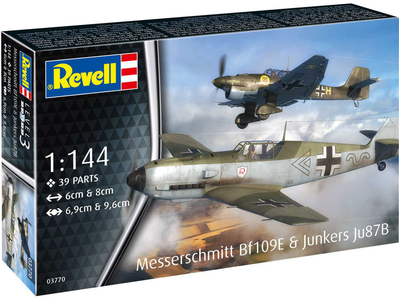 Revell Messerschmitt Bf109E, Junkers Ju87B Stuka (1:144)