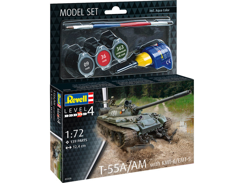 Revell T-55A/AM with KMT-6/EMT-5 Mine Plough (1:72) (sada)