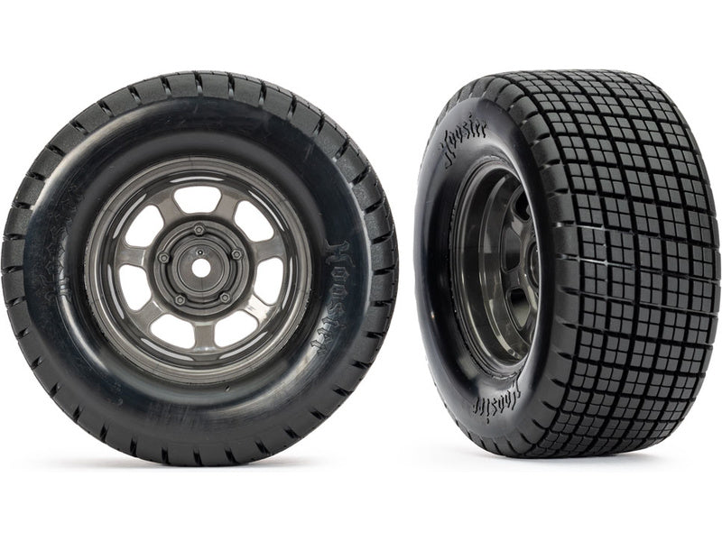 Traxxas kolo 2.2/3.0", disk dirt oval grafitově šedý, pneu Hoosier (2) (2WD přední)