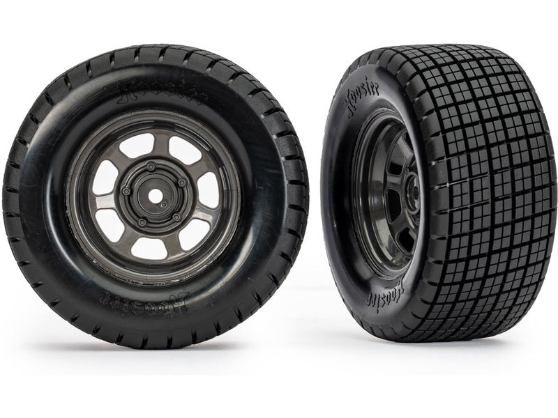 Traxxas kolo 2.2/3.0", disk dirt oval grafitově šedý, pneu Hoosier (2) (2WD zadní, 4WD)