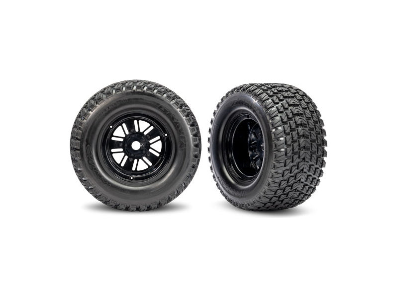 Traxxas kolo, disk Sand Car černý, pneu Gravix (zadní) (pár)