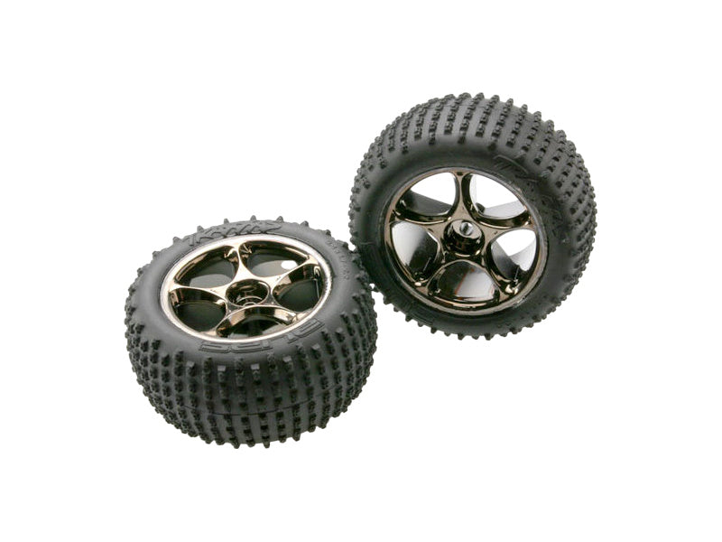 Traxxas kolo 2.2", disk Tracer černý chrom, pneu Alias (2)