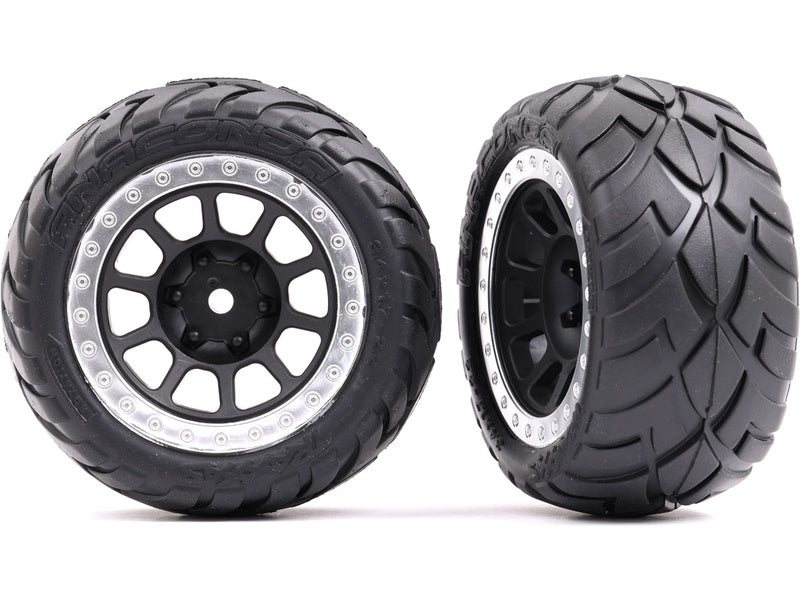 Traxxas kolo 2.2", disk šedý/chromovaný, pneu Anaconda (2) (zadní)