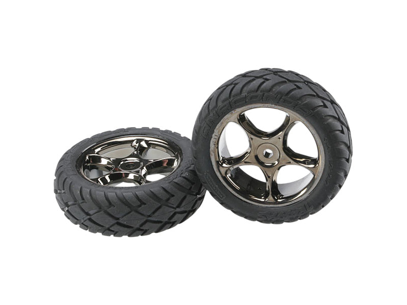 Traxxas kolo 2.2", disk Tracer černý chrom, pneu Anaconda (2) (přední)