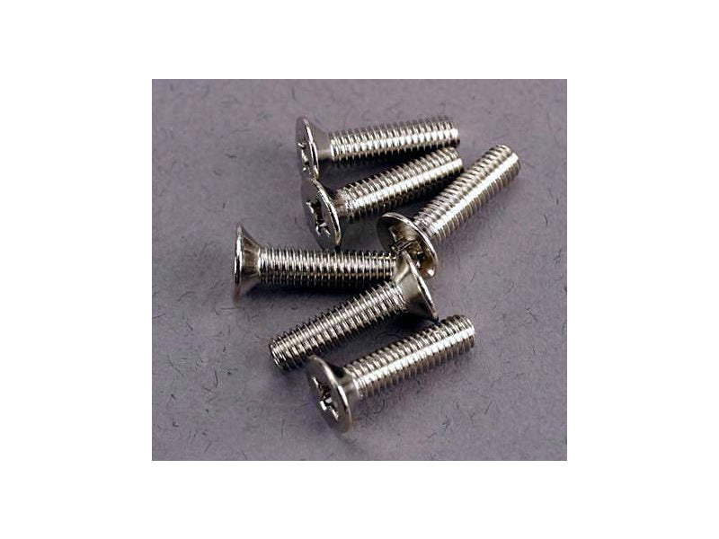 Traxxas šroub křížový M3x12mm zápustná hlava zink. (6)