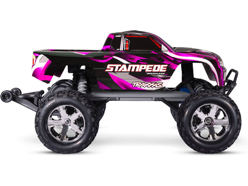 Traxxas Stampede 1:10 BL-2s RTR růžový