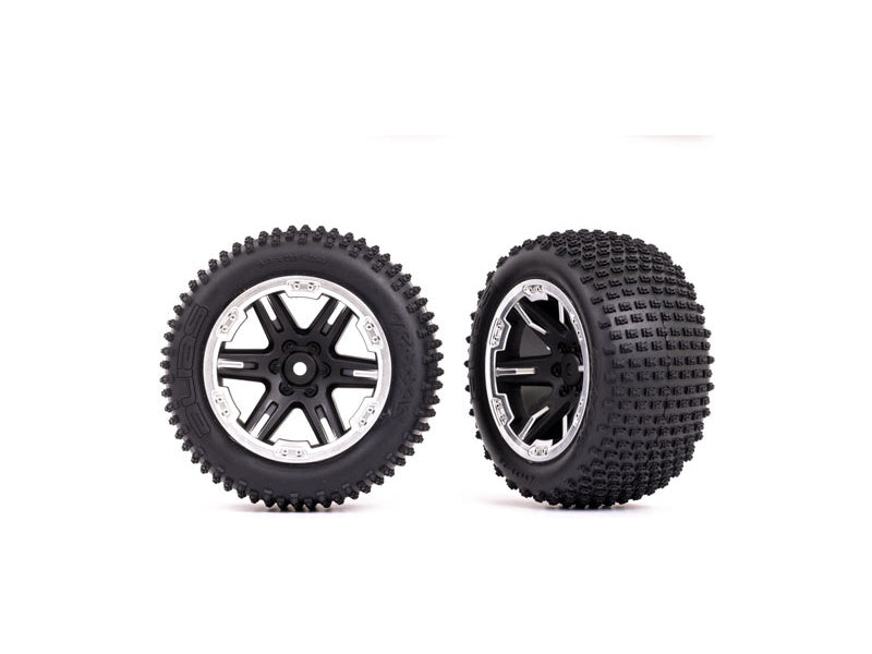 Traxxas kolo 2.8", disk RXT černý/polomatný chrom, pneu Alias (2) (2WD zadní)