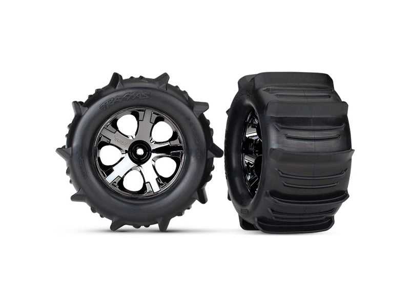 Traxxas kolo 2.8", disk All-Star černý chrom, pneu Paddle (2)