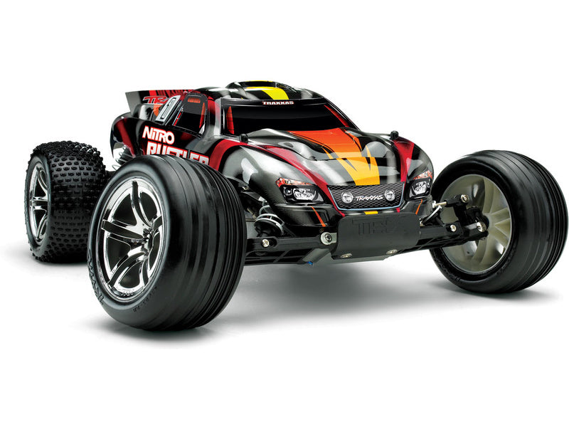 Traxxas Nitro Rustler 1:10 RTR stříbrno-modrý