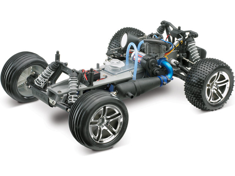 Traxxas Nitro Rustler 1:10 RTR stříbrno-červený