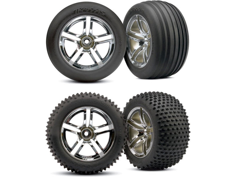 Traxxas Nitro Rustler 1:10 RTR stříbrno-modrý