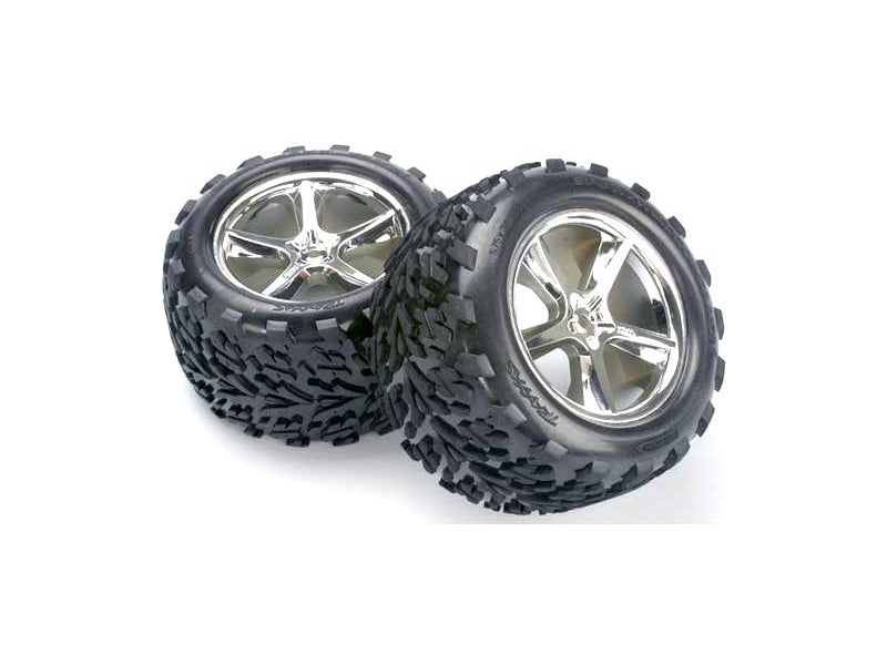 Traxxas kolo 3.8", disk Gemini stříbrný H14, pneu Talon (2)