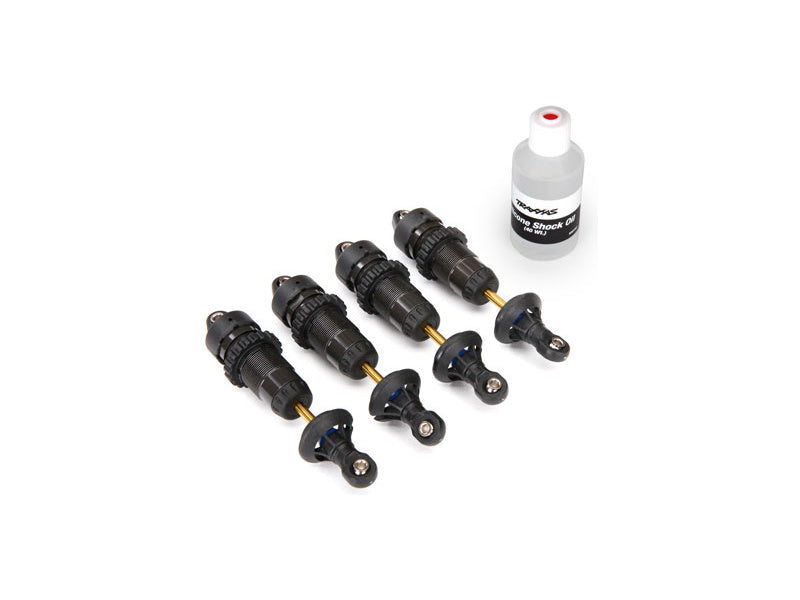 Traxxas tlumič GTR hliník/PTFE, pístnice TiN (4)